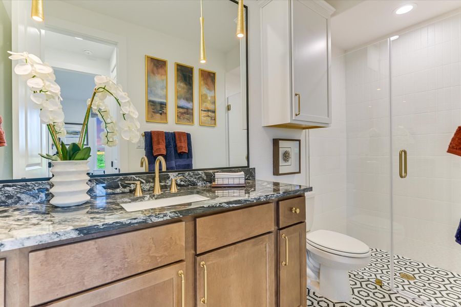 Furnished interior in a model home at Scofield Farms Estates in Georgetown (Image 43).
