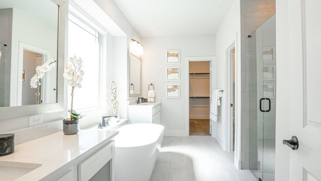 Furnished interior in a model home at Brookfield in Melissa (Image 15).