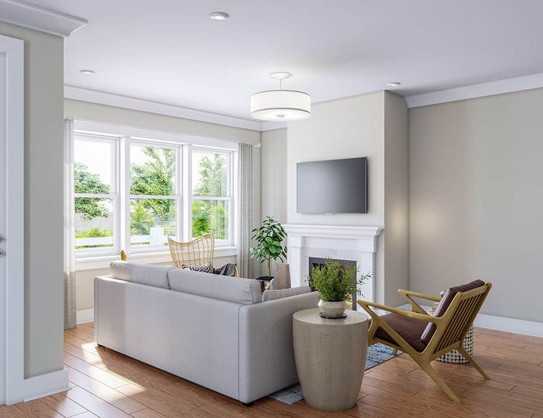 Furnished interior in a model home at Chatham Park in Pittsboro (Image 42).