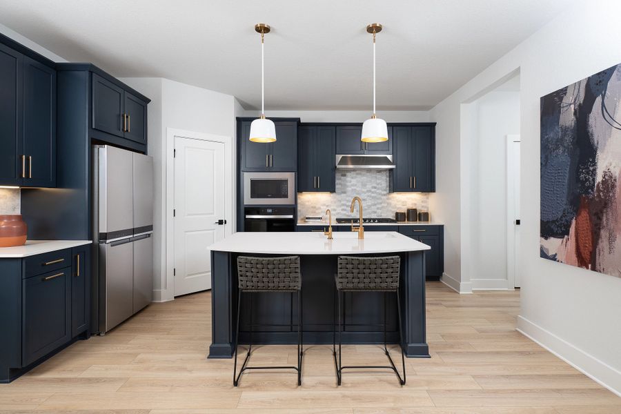 Furnished interior in a model home at Lariat in Liberty Hill (Image 17).