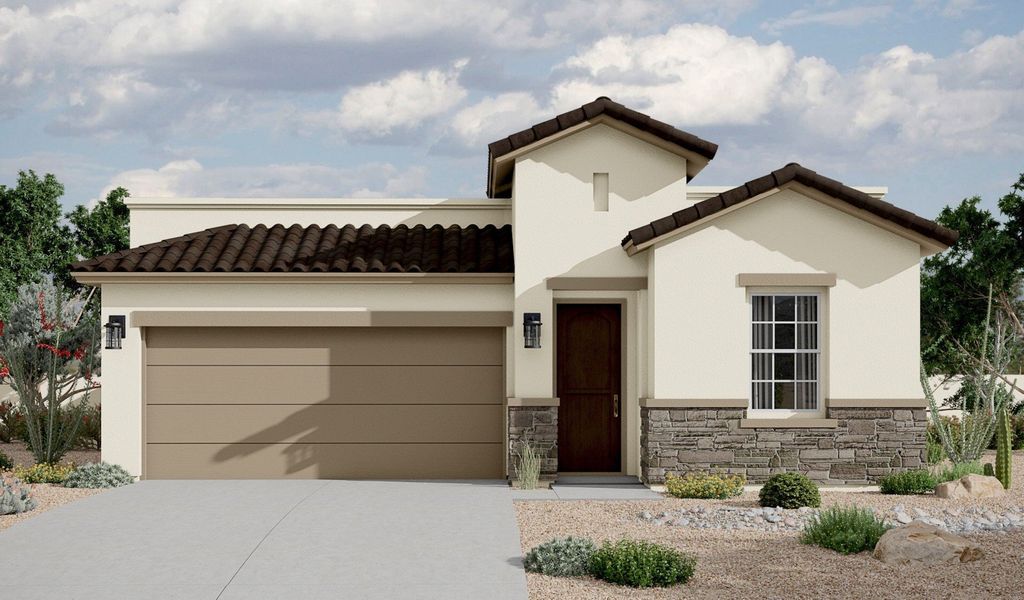 Front exterior of a home in the Paseo Del Este community, located in El Paso, TX (Image 22).