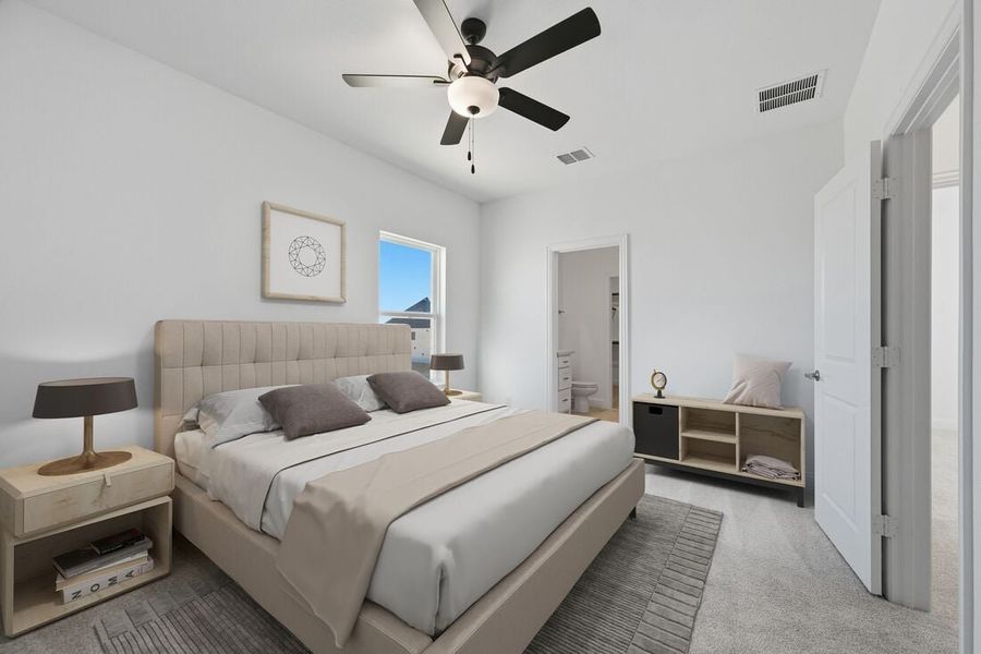 Furnished interior in a model home at The Ridge at Northlake 70s in Northlake (Image 49).