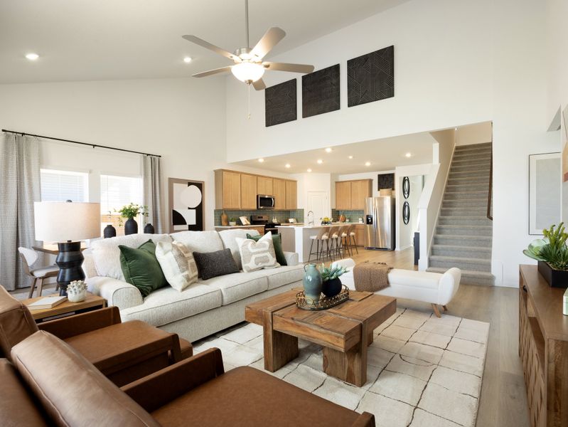 Furnished interior in a model home at Prairie Winds - Boulevard Collection in Hutto (Image 9). Furnished interior in a model home at Prairie Winds - Boulevard Collection in Hutto (Image 9).