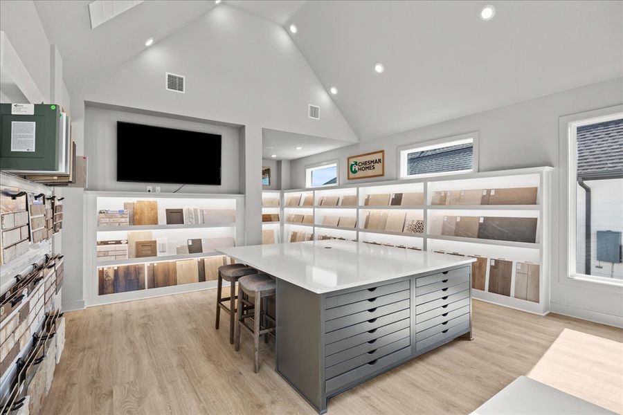 Furnished interior in a model home at Sunfield in Buda (Image 6).