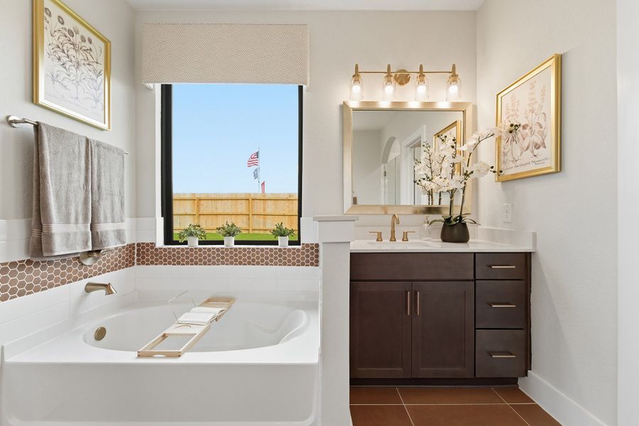 Furnished interior in a model home at Hickory Ridge Estates in Elmendorf (Image 33).