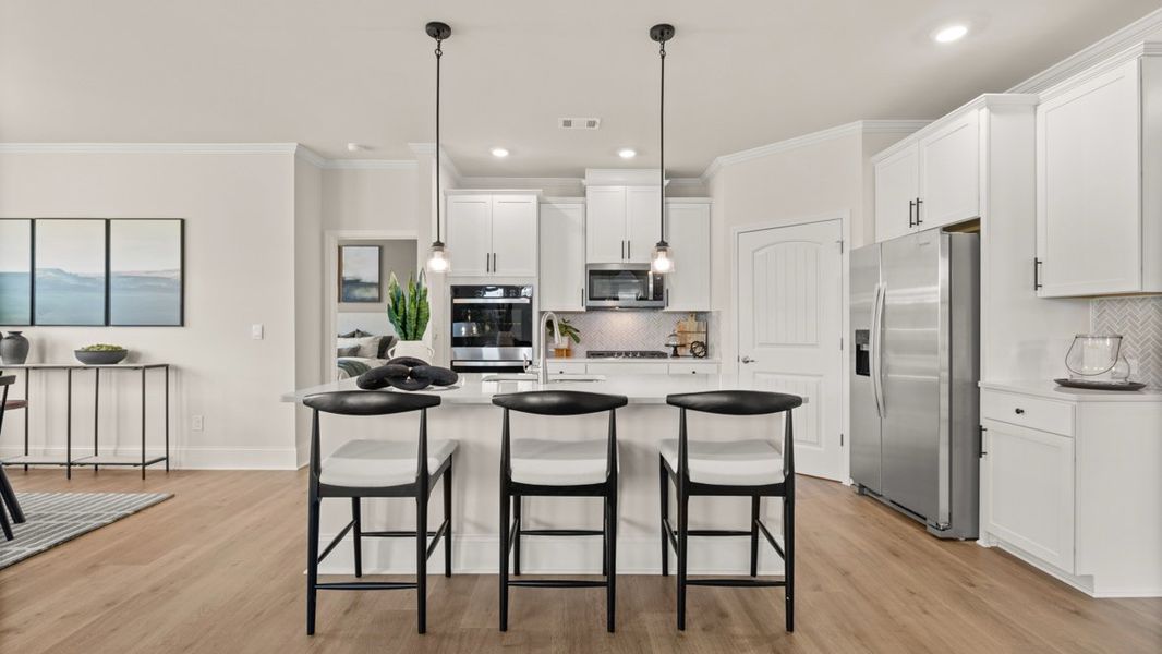 Furnished interior in a model home at Hamptons at Riverwood North in Dallas (Image 13).