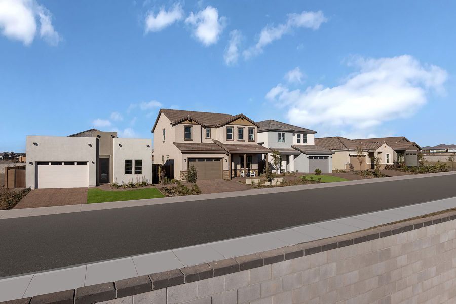 Front exterior of a home in the Tyler Ranch community, located in Buckeye, AZ (Image 2).