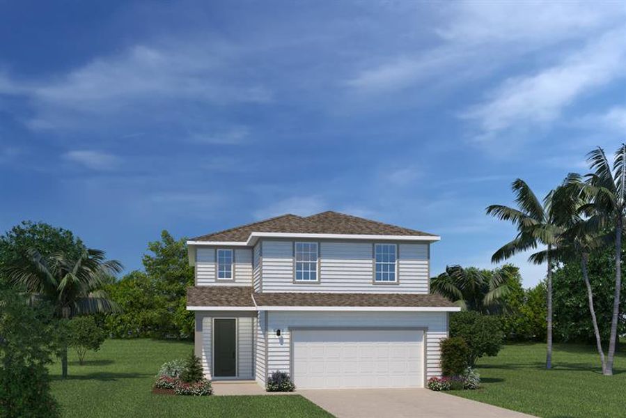 Front exterior of a home in the Shearwater Single-Family Homes community, located in St. Augustine, FL (Image 44).
