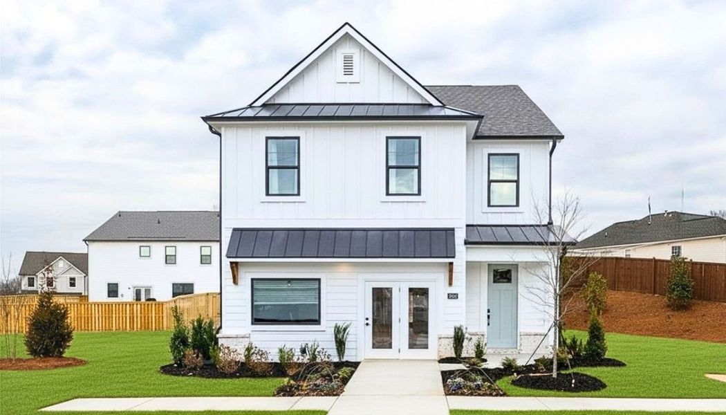 Front exterior of a home in the The Village at Sandy Plains community, located in Marietta, GA (Image 3). Front exterior of a home in the The Village at Sandy Plains community, located in Marietta, GA (Image 3).