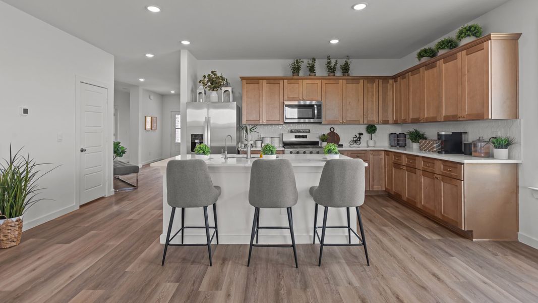 Furnished interior in a model home at Westmont in Lubbock (Image 16).