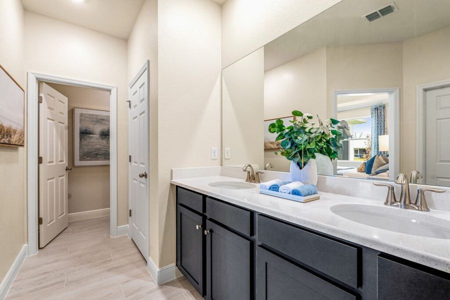 Furnished interior in a model home at South Gulf Cove in Port Charlotte (Image 8). Furnished interior in a model home at South Gulf Cove in Port Charlotte (Image 8).