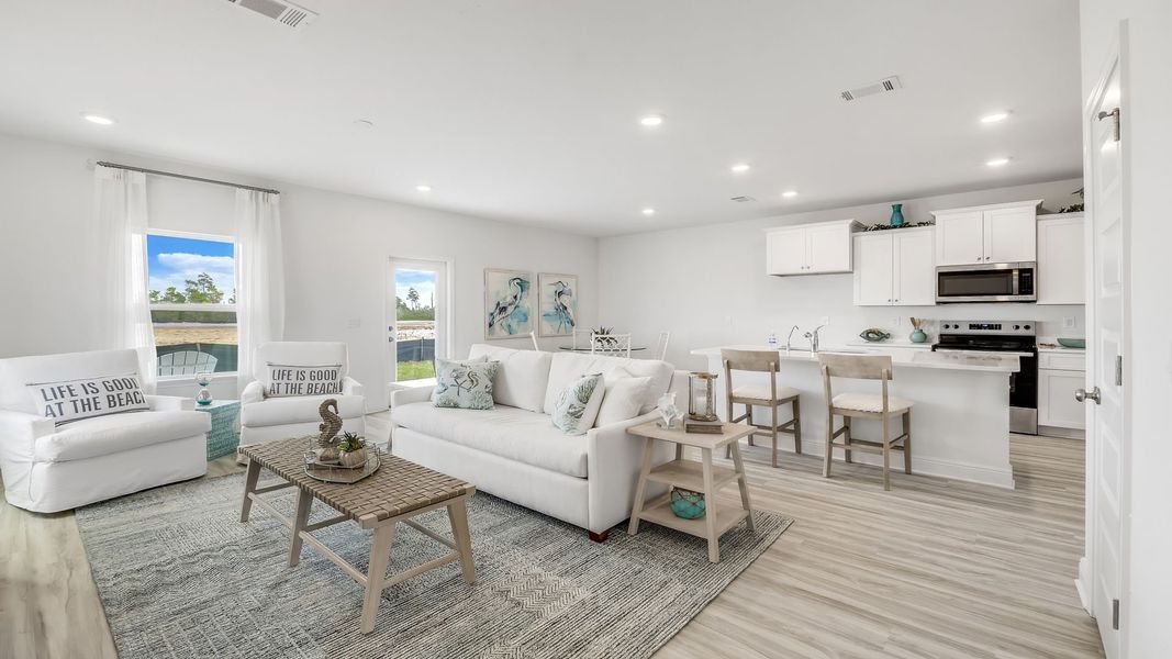 Furnished interior in a model home at Salt Creek Townhomes at Mexico Beach in Mexico Beach (Image 6).