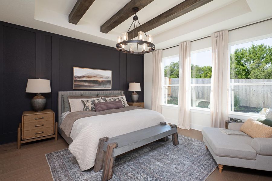 Furnished interior in a model home at Sunday Creek at Kinder Ranch in San Antonio (Image 10).