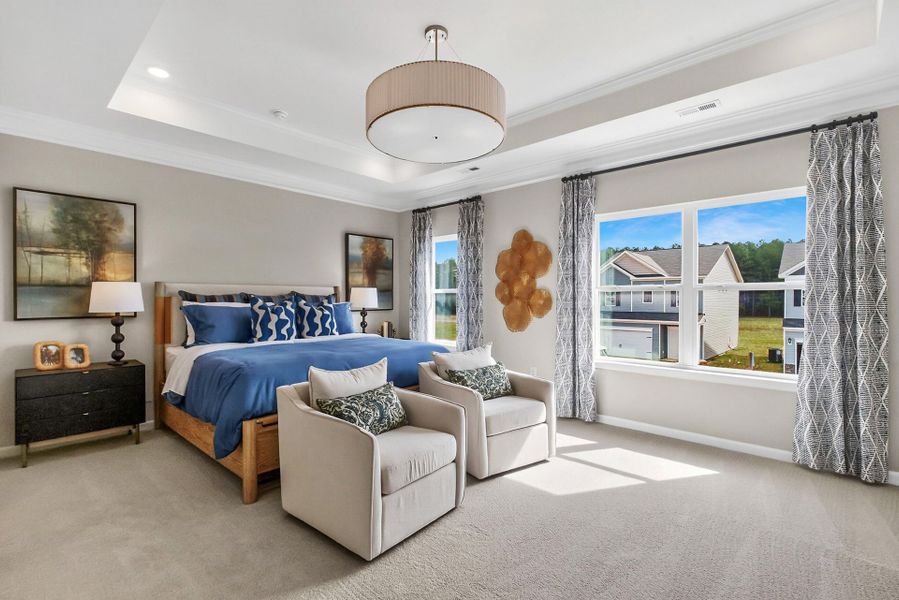 Furnished interior in a model home at Cape Overlook in Lillington (Image 14).