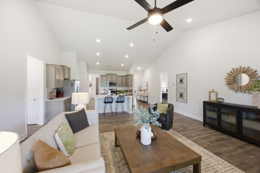 Furnished interior in a model home at Northlake in Statesville (Image 38).