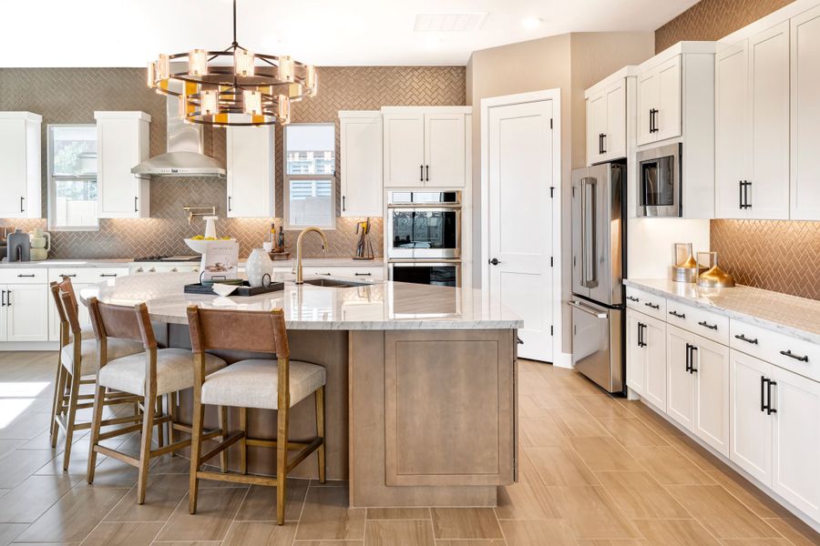 Furnished interior in a model home at Avocet at Waterston Central in Gilbert (Image 6).