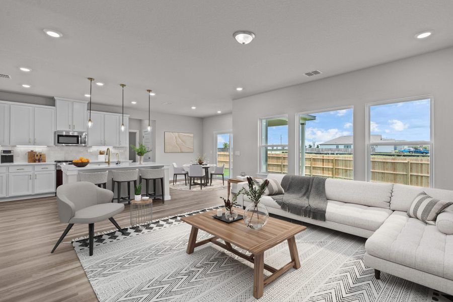 Furnished interior in a model home at Ladera in San Antonio (Image 16).