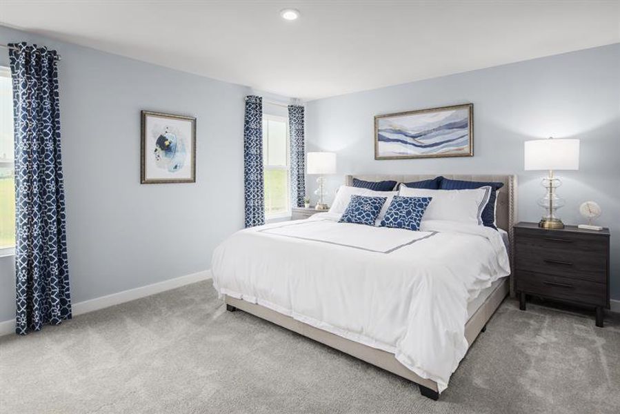 Furnished interior in a model home at Everly Ranches in Spartanburg (Image 6).