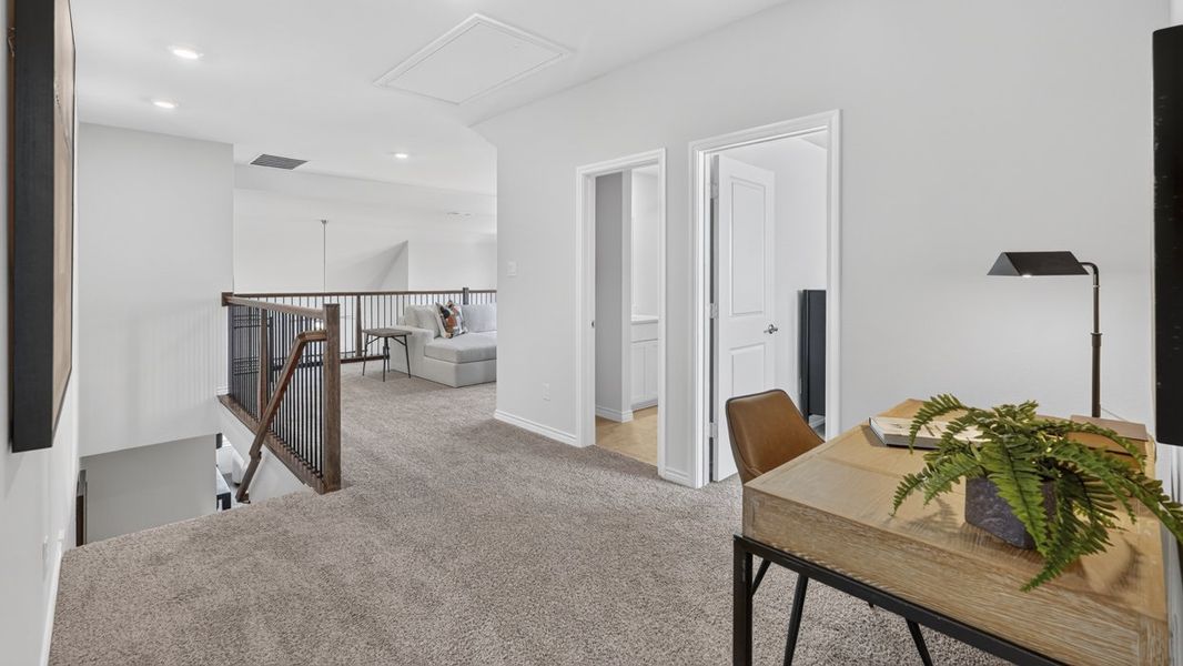 Furnished interior in a model home at Windchime in Celina (Image 19). Furnished interior in a model home at Windchime in Celina (Image 19).