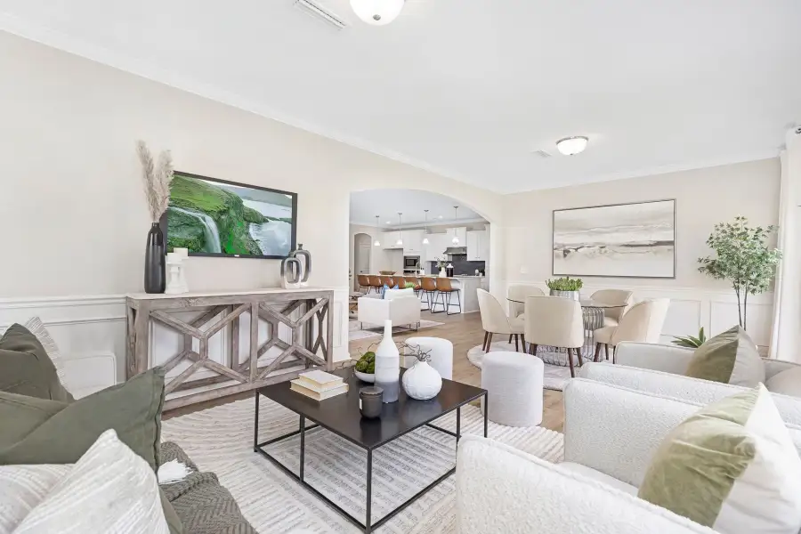 Furnished interior in a model home at Edgewater - Cottage Towns in Lancaster (Image 8).
