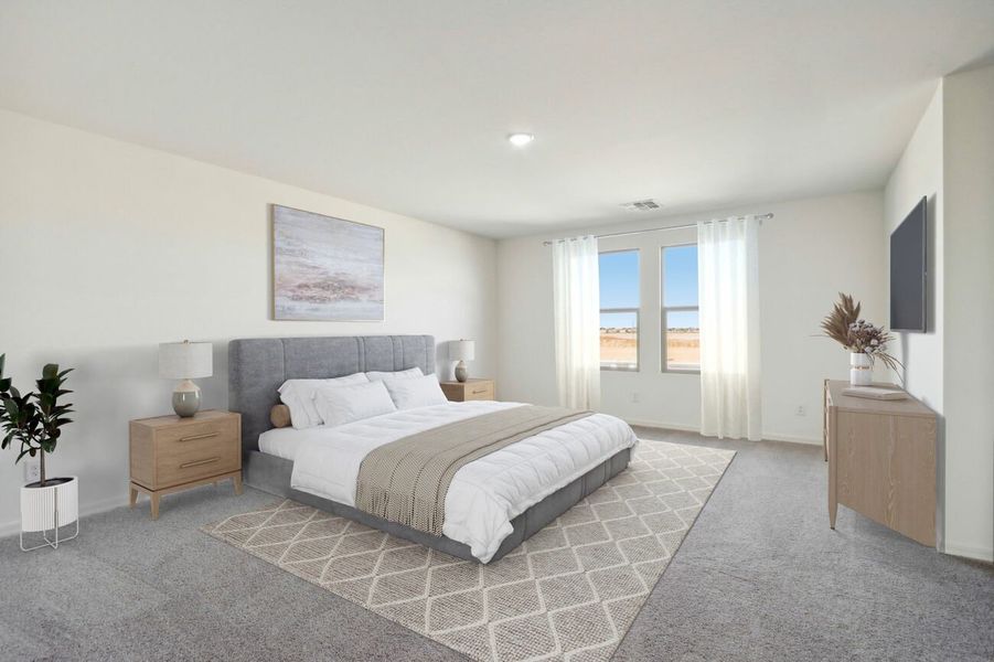 Furnished interior in a model home at Amarillo Creek in Maricopa (Image 10).