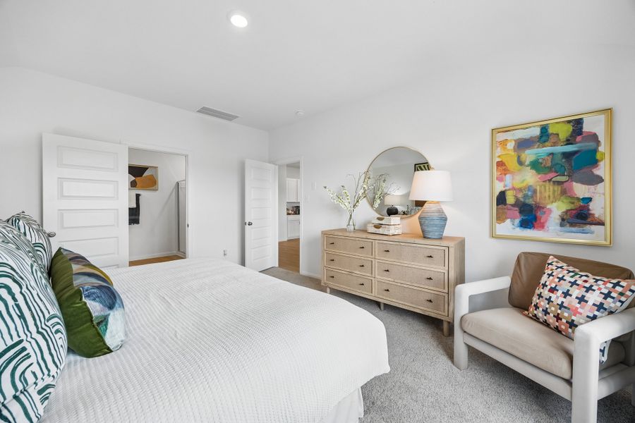 Furnished interior in a model home at Meridiana in Manvel (Image 32).