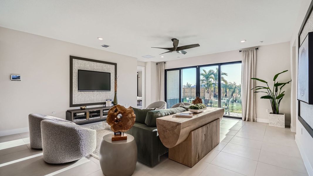 Furnished interior in a model home at Estrella Square in Homestead (Image 7). Furnished interior in a model home at Estrella Square in Homestead (Image 7).