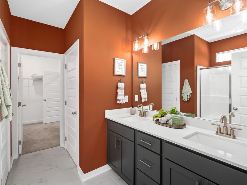 Furnished interior in a model home at Calista Farms in White House (Image 27). Furnished interior in a model home at Calista Farms in White House (Image 27).