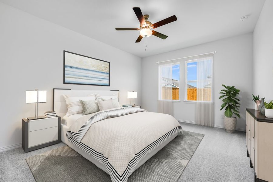 Furnished interior in a model home at River Ridge in Crandall (Image 12).