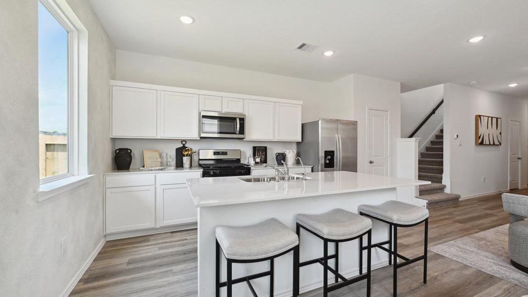 Furnished interior in a model home at The Villas at Legacy Park in Houston (Image 5).