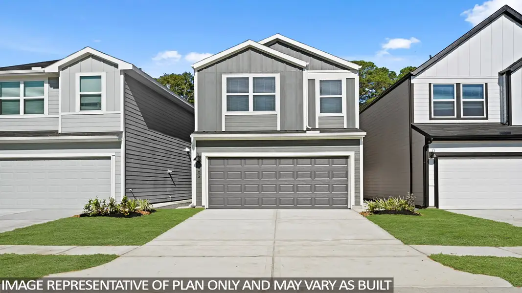 Front exterior of a home in the The Villas at Legacy Park community, located in Houston, TX (Image 5). Front exterior of a home in the The Villas at Legacy Park community, located in Houston, TX (Image 5).