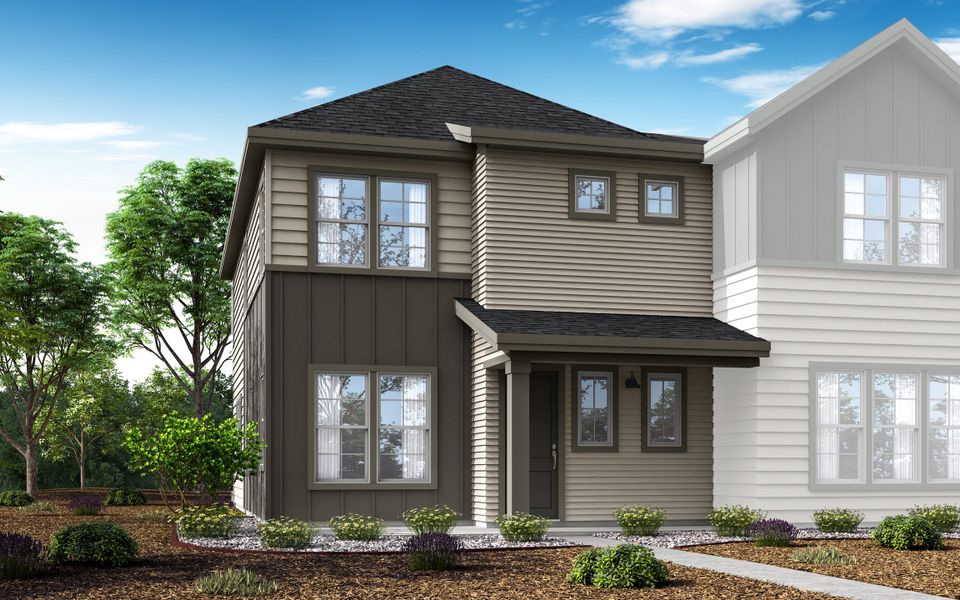 Front exterior of a home in the Westside Crossing Townhomes community, located in Berthoud, CO (Image 11). Front exterior of a home in the Westside Crossing Townhomes community, located in Berthoud, CO (Image 11).