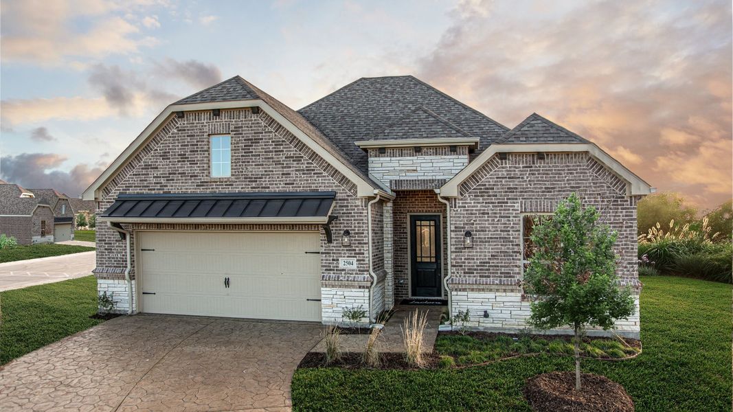Front exterior of a home in the Ladera at the Reserve at Mansfield community, located in Mansfield, TX (Image 5). Front exterior of a home in the Ladera at the Reserve at Mansfield community, located in Mansfield, TX (Image 5).