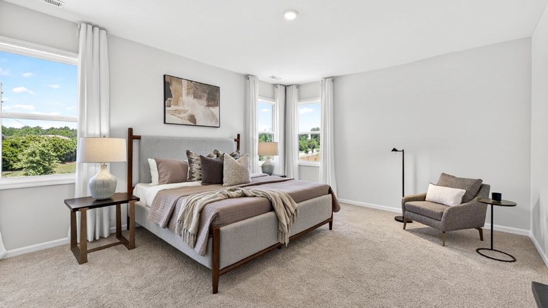 Furnished interior in a model home at The Manors at Haywood Glen in Knightdale (Image 51).