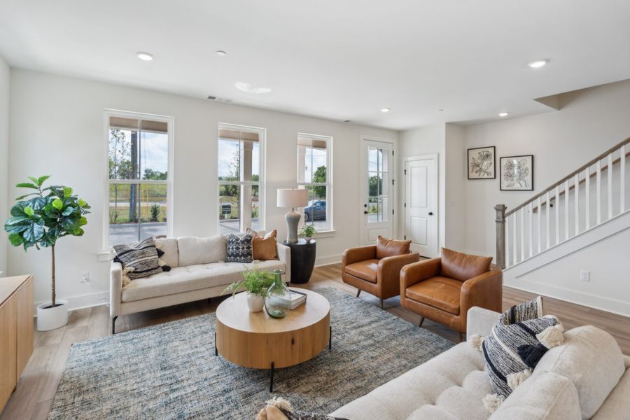 Furnished interior in a model home at Nearwater Place in Hendersonville (Image 6). Furnished interior in a model home at Nearwater Place in Hendersonville (Image 6).