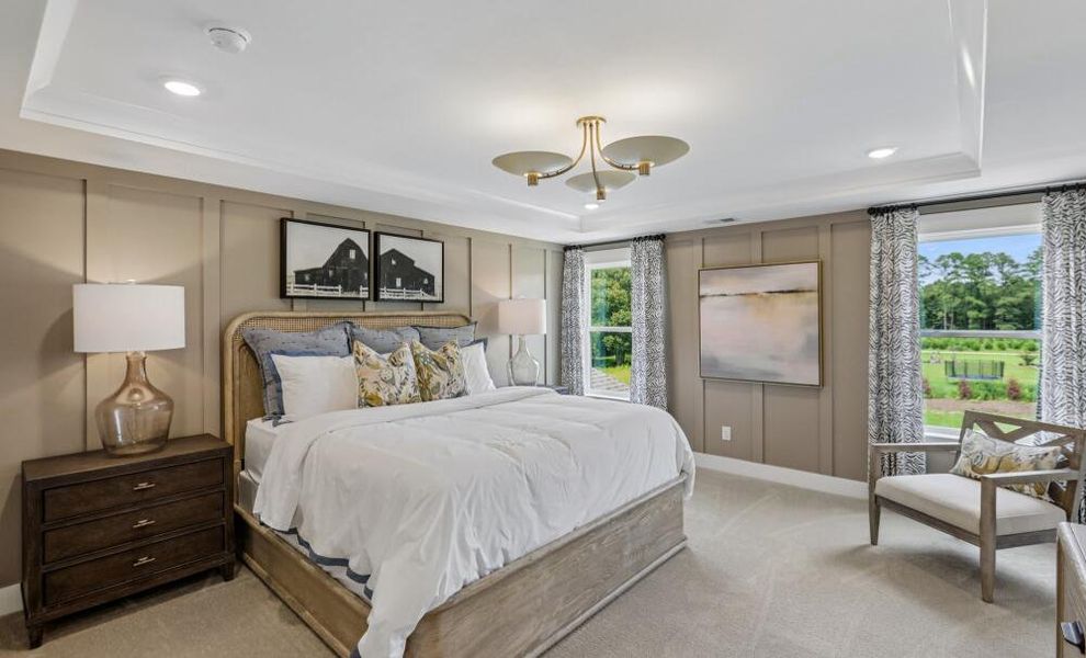 Furnished interior in a model home at Cedar Ridge in Angier (Image 25).