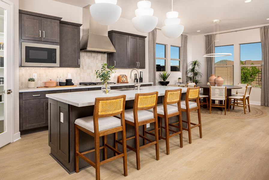 Furnished interior in a model home at Verdin Passage Collection in Phoenix (Image 4).