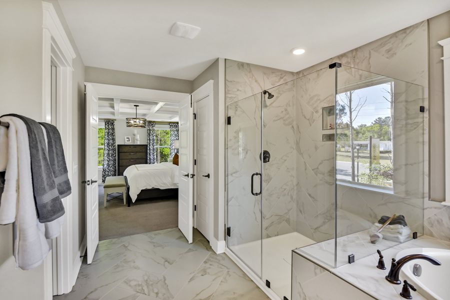 Furnished interior in a model home at Autumn Pond in Blythewood (Image 23).