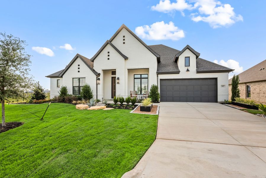 Front exterior of a home in the Settlers Glen community, located in New Fairview, TX (Image 2). Front exterior of a home in the Settlers Glen community, located in New Fairview, TX (Image 2).
