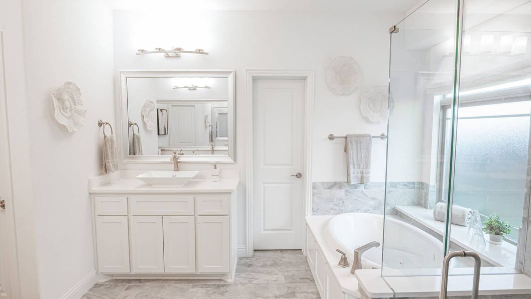 Furnished interior in a model home at Marine Creek Ranch in Fort Worth (Image 8).