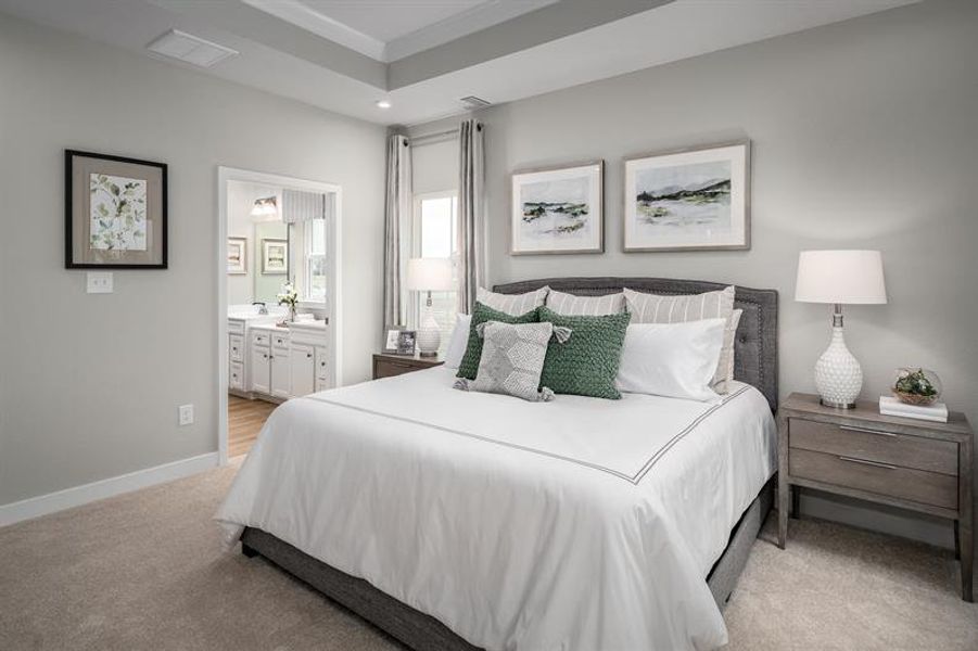 Furnished interior in a model home at Afton Arbors in Charlotte (Image 5). Furnished interior in a model home at Afton Arbors in Charlotte (Image 5).