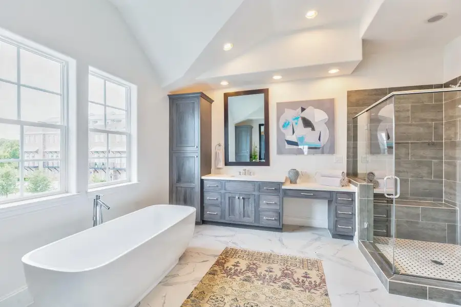 Furnished interior in a model home at Kolbe Farms in Houston (Image 6).