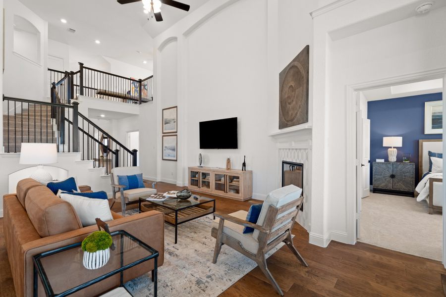 Furnished interior in a model home at Brookville Estates in Forney (Image 4).