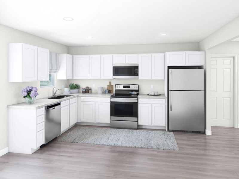 Furnished interior in a model home at River Run in Mount Airy (Image 12).