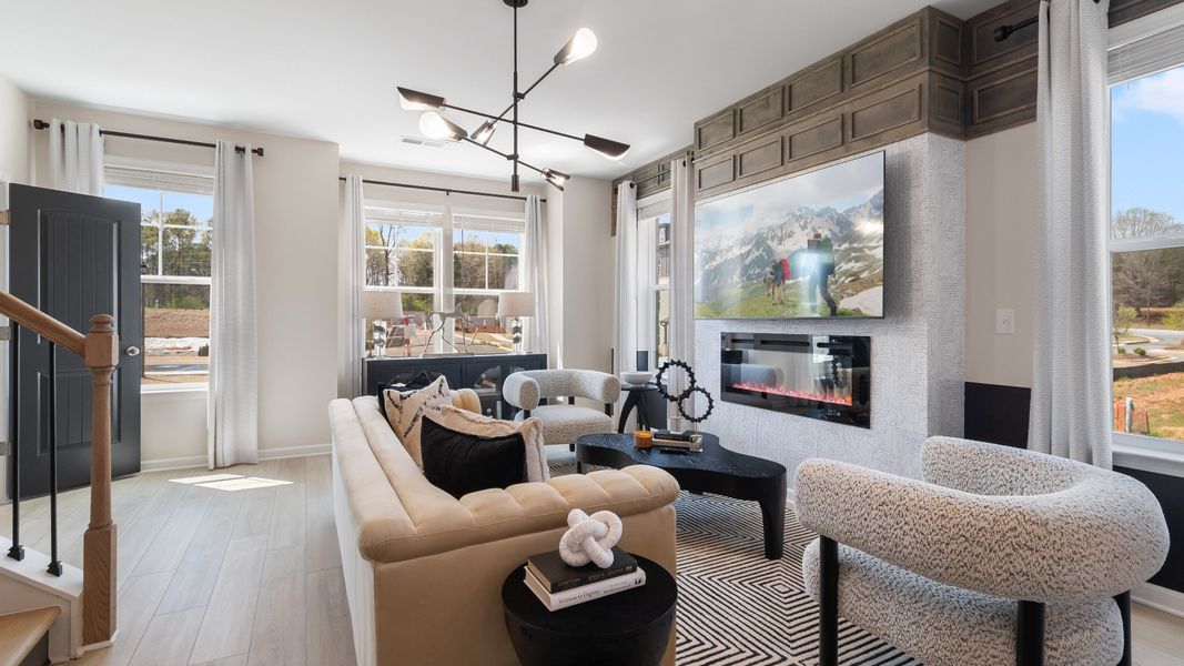 Furnished interior in a model home at Daybreak in Newnan (Image 8).