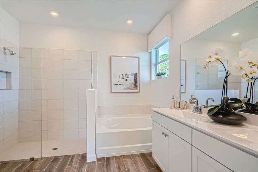 Furnished interior in a model home at Willow Pointe in Stuart (Image 29).