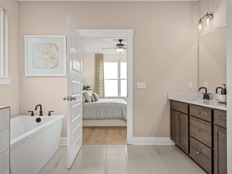 Furnished interior in a model home at Bradshaw Farms in Mount Juliet (Image 29).