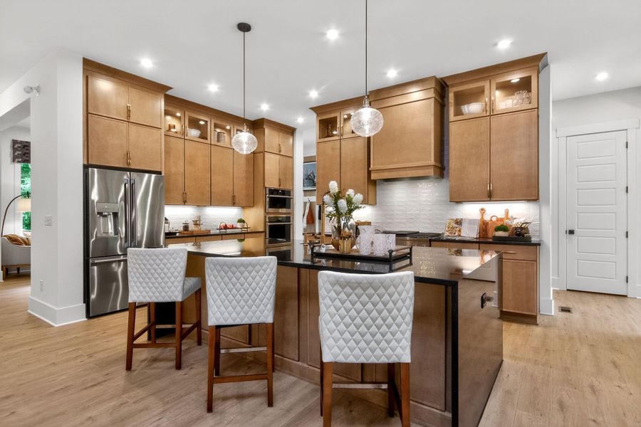 Furnished interior in a model home at Flatiron Forest in Pittsboro (Image 7).