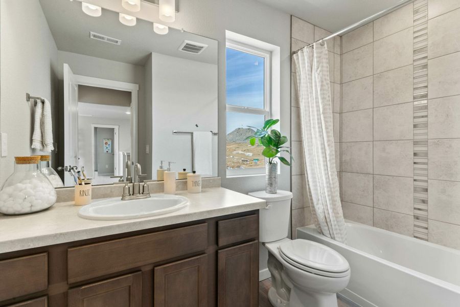 Furnished interior in a model home at The Trails at Aspen Ridge-2 in Colorado Springs (Image 11).