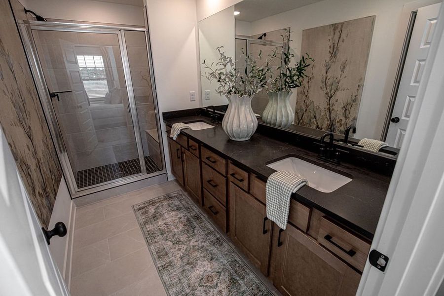 Furnished interior in a model home at The Townhomes at Union Depot in Bartlett (Image 25).